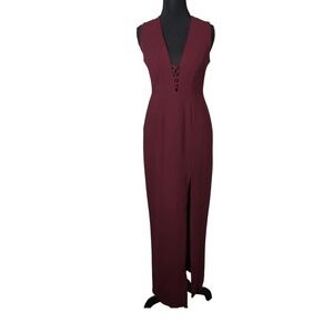 Wayf Elegant Burgundy Long Dress Size XS